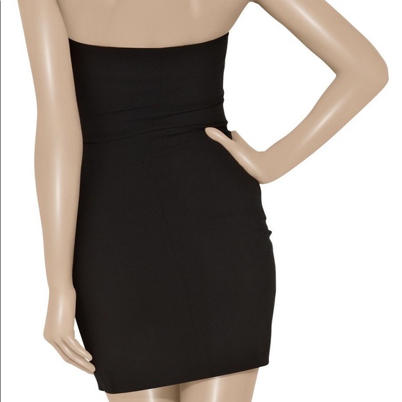 Paul & Joe's Strapless Black Wool Crepe Cocktail Mini Sweetheart Dress Women 6 - Picture 2 of 14